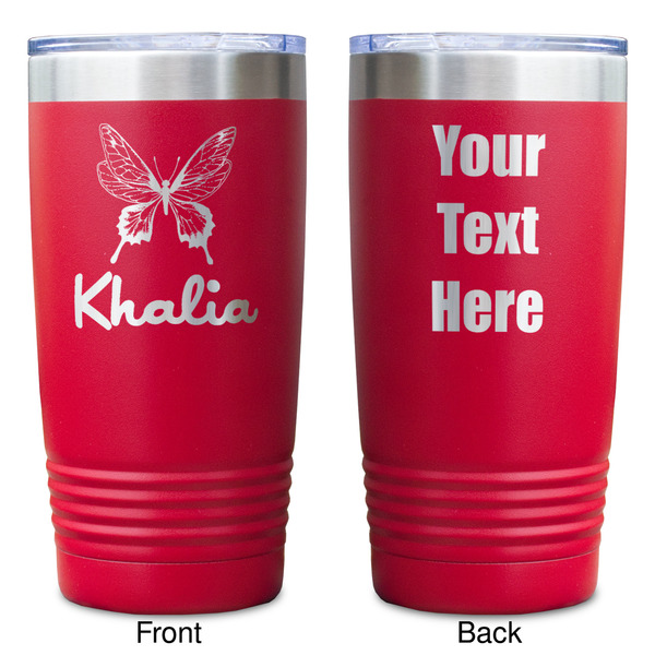 Butterflies Red Polar Camel Tumbler - 20oz - Double Sided - Approval
