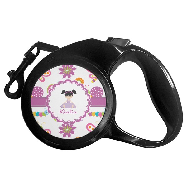 Custom Butterflies Retractable Dog Leash - Large (Personalized)