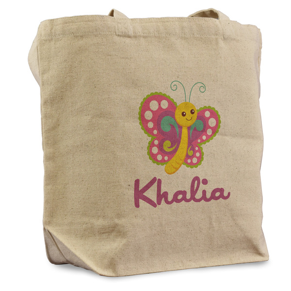 Custom Butterflies Reusable Cotton Grocery Bag - Single (Personalized)