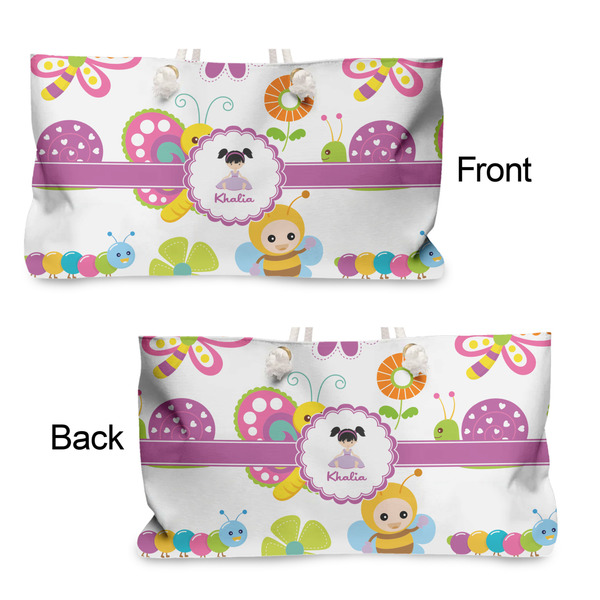 Butterflies Large Rope Tote - From & Back View