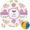 Butterflies Round Beach Towel (Personalized)