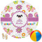 Butterflies Round Beach Towel (Personalized)