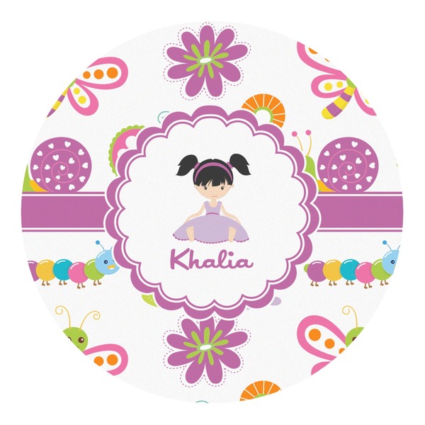 Custom Butterflies Round Decal - Small (Personalized)