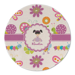 Butterflies Round Linen Placemat (Personalized)