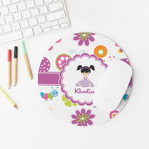 Butterflies Round Mousepad - LIFESTYLE 2