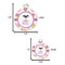 Butterflies Round Pet ID Tag - Large - Comparison Scale
