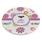 Butterflies Round Stone Trivet - Angle View