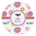 Butterflies Round Stone Trivet (Personalized)