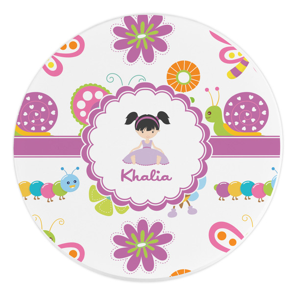 Custom Butterflies Round Stone Trivet (Personalized)