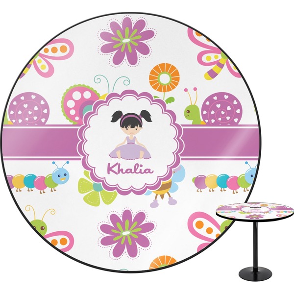 Custom Butterflies Round Table - 24" (Personalized)