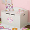 Butterflies Round Wall Decal on Toy Chest