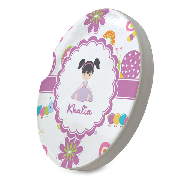 Butterflies Sandstone Car Coaster - STANDING ANGLE