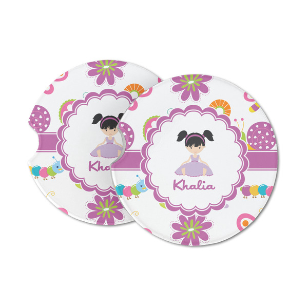 Custom Butterflies Sandstone Car Coasters - Set of 2 (Personalized)