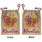 Butterflies Santa Bag - Front and Back