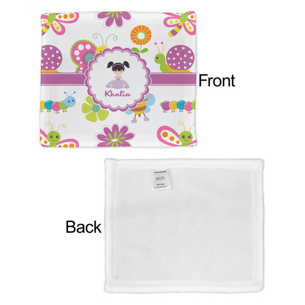 Butterflies Security Blanket - Front & White Back View