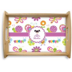 Butterflies Natural Wooden Tray - Small (Personalized)