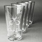 Butterflies Set of Four Engraved Pint Glasses - Set View