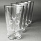Butterflies Pint Glasses - Engraved (Set of 4) (Personalized)