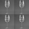 Butterflies Set of Four Personalized Wineglasses (Approval)
