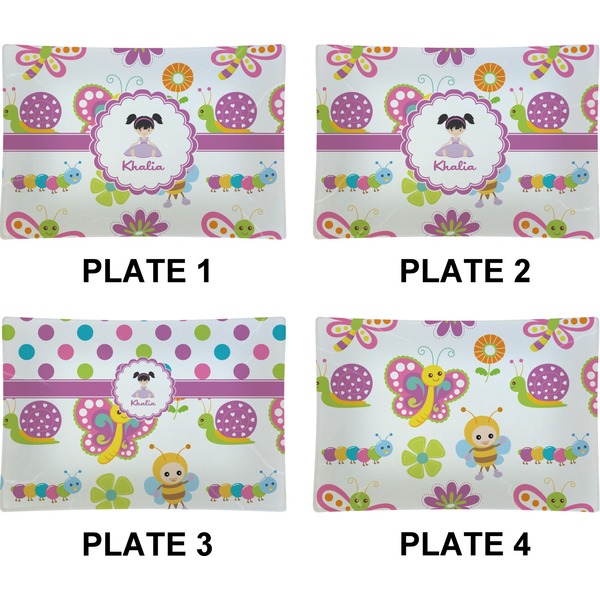 Butterflies Set of Rectangular Appetizer / Dessert Plates (Approval)