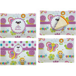 Butterflies Set of 4 Glass Rectangular Appetizer / Dessert Plate (Personalized)