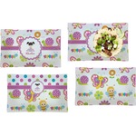 Butterflies Set of 4 Glass Rectangular Lunch / Dinner Plate (Personalized)