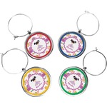Butterflies Wine Charms (Set of 4) (Personalized)