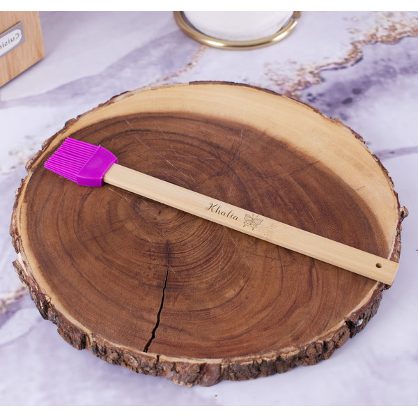 Butterflies Silicone Brush - Purple - In Context