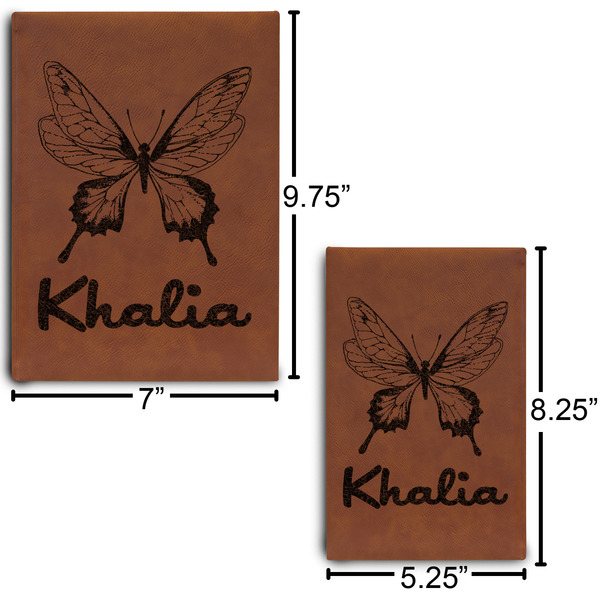 Butterflies Sketch Book Size Comparison w/ Dimension