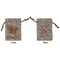 Butterflies Small Burlap Gift Bag - Front & Back (Personalized)