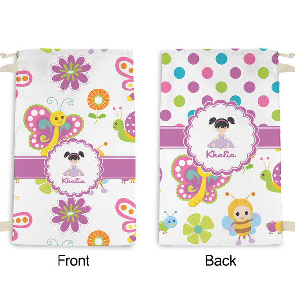 Butterflies Small Laundry Bag - Front & Back View