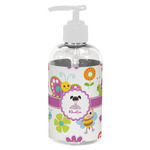 Butterflies Plastic Soap / Lotion Dispenser (8 oz - Small - White) (Personalized)