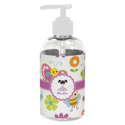 Butterflies Plastic Soap / Lotion Dispenser (8 oz - Small - White) (Personalized)