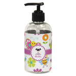 Butterflies Plastic Soap / Lotion Dispenser (8 oz - Small - Black) (Personalized)
