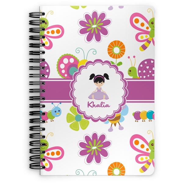Custom Butterflies Spiral Notebook - 7x10 w/ Name or Text