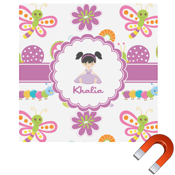 Custom Butterflies Square Car Magnet - 6" (Personalized)