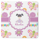 Butterflies Square Rubber Backed Coaster (Personalized)