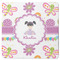 Butterflies Square Rubber Backed Coaster (Personalized)