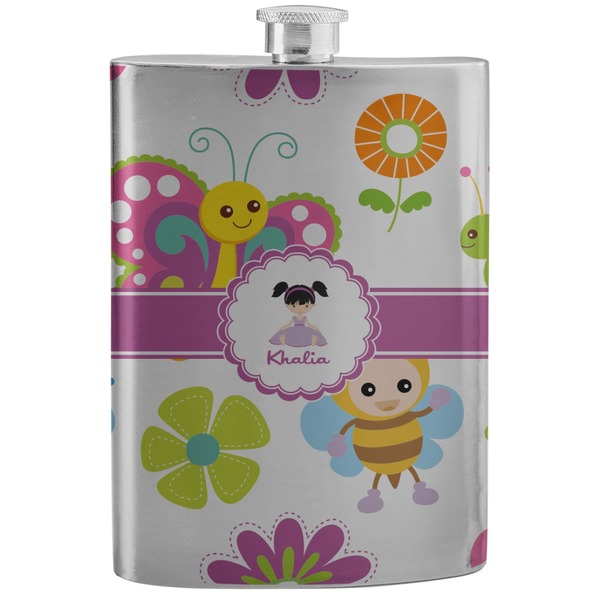 Custom Butterflies Stainless Steel Flask (Personalized)