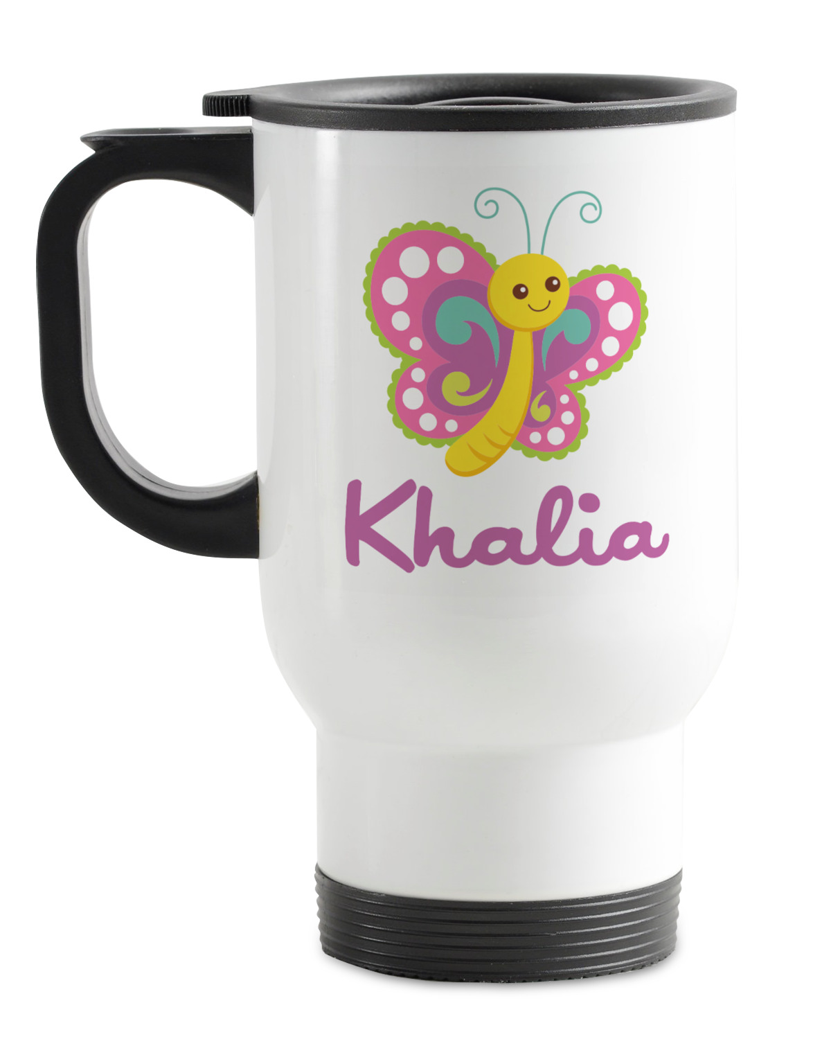 Butterflies Stainless Steel Travel Mug with Handle YouCustomizeIt