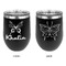 Butterflies Stainless Wine Tumblers - Black - Double Sided - Approval