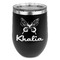 Butterflies Stainless Wine Tumblers - Black - Double Sided - Front