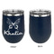 Butterflies Stainless Wine Tumblers - Navy - Single Sided - Approval