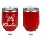 Butterflies Stainless Wine Tumblers - Red - Single Sided - Approval