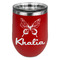 Butterflies Stainless Wine Tumblers - Red - Single Sided - Front
