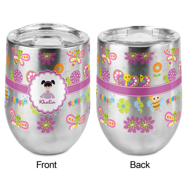 Butterflies Stemless Wine Tumbler - Full Print - Approval