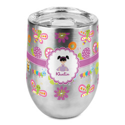 Butterflies Stemless Wine Tumbler - Full Print (Personalized)