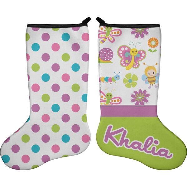 Custom Butterflies Holiday Stocking - Double-Sided - Neoprene (Personalized)