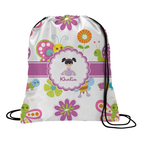 Custom Butterflies Drawstring Backpack - Medium (Personalized)
