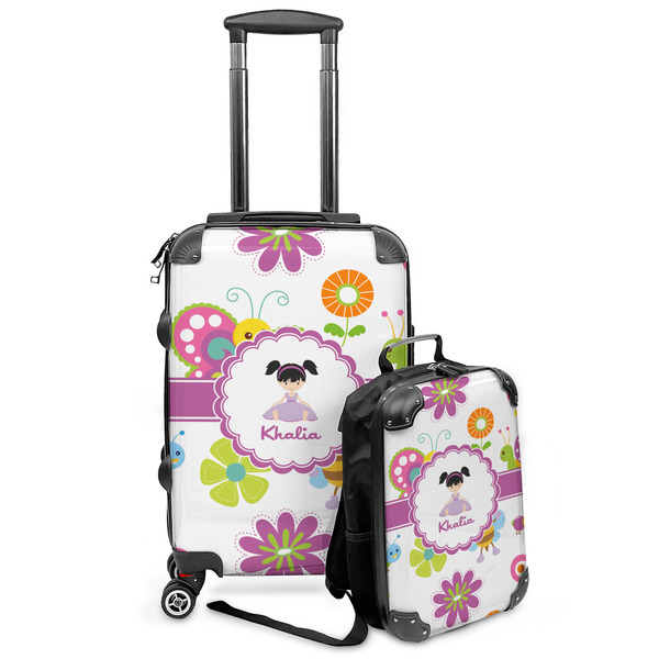 Custom Butterflies Kids 2-Piece Luggage Set - Suitcase & Backpack (Personalized)